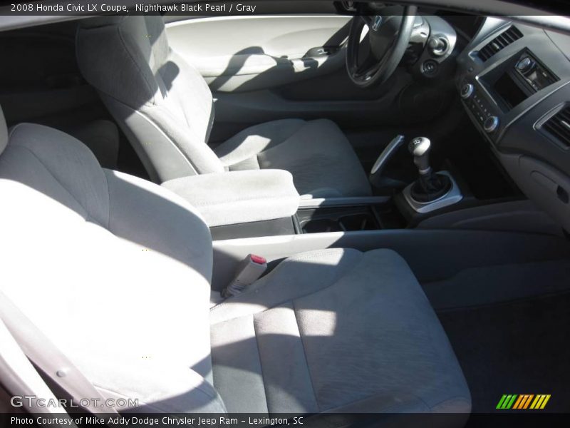 Nighthawk Black Pearl / Gray 2008 Honda Civic LX Coupe