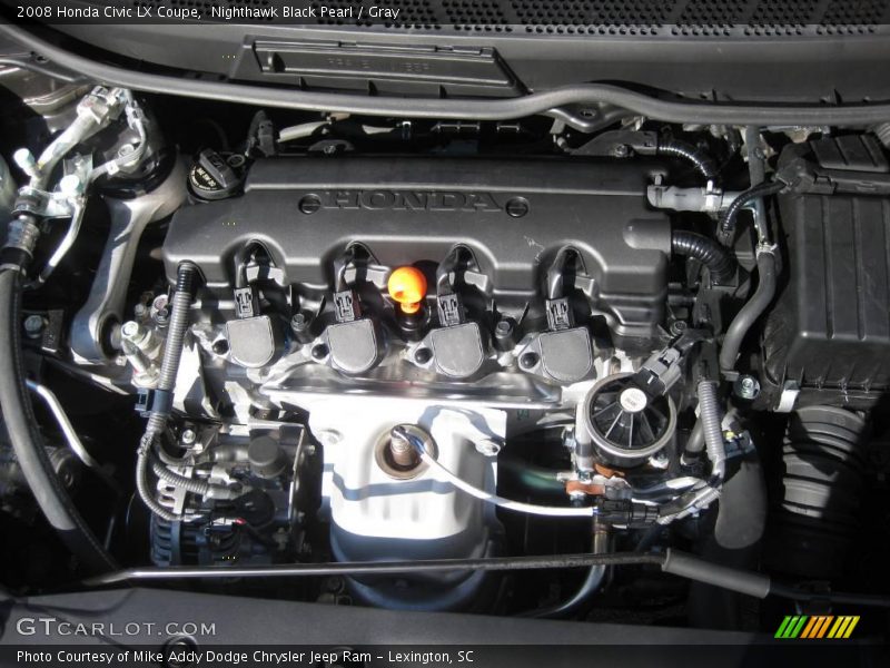 Nighthawk Black Pearl / Gray 2008 Honda Civic LX Coupe