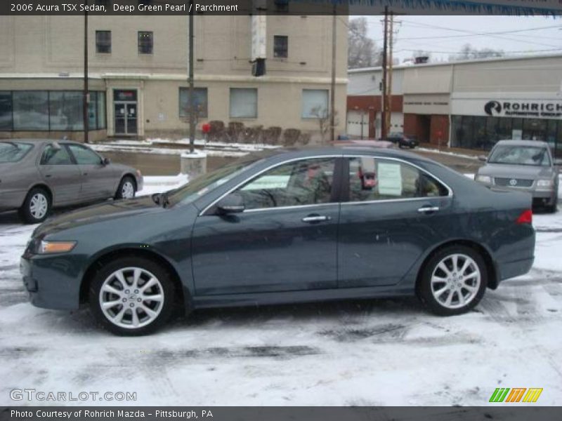 Deep Green Pearl / Parchment 2006 Acura TSX Sedan