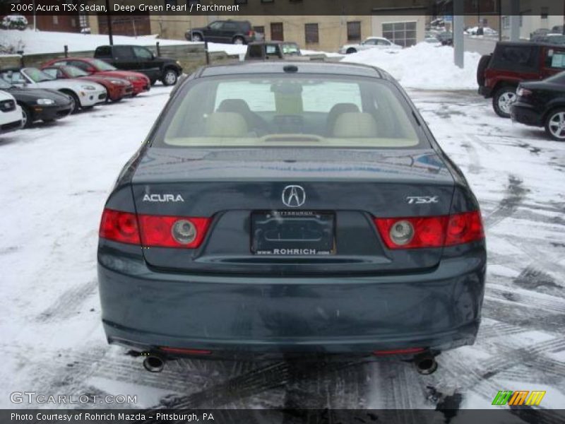 Deep Green Pearl / Parchment 2006 Acura TSX Sedan