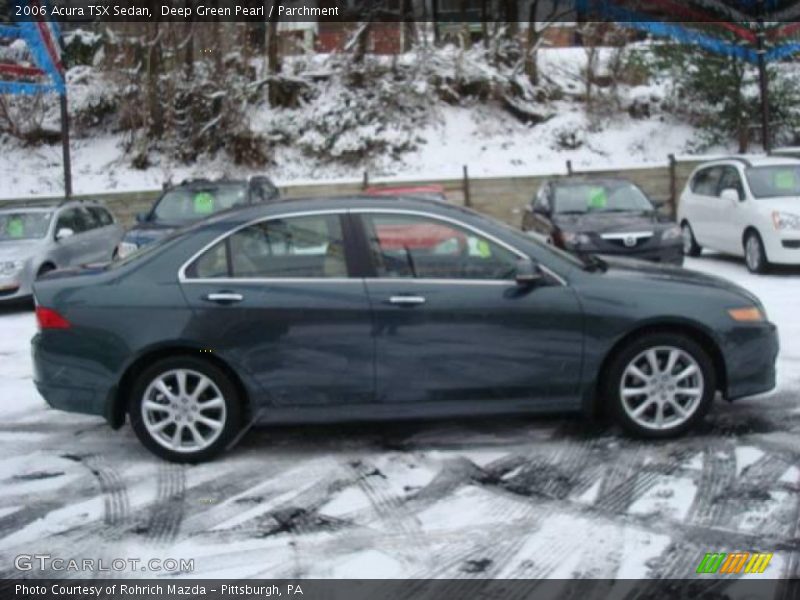 Deep Green Pearl / Parchment 2006 Acura TSX Sedan