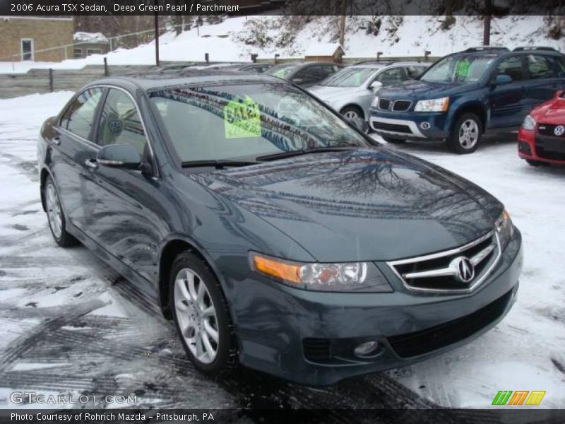 Deep Green Pearl / Parchment 2006 Acura TSX Sedan