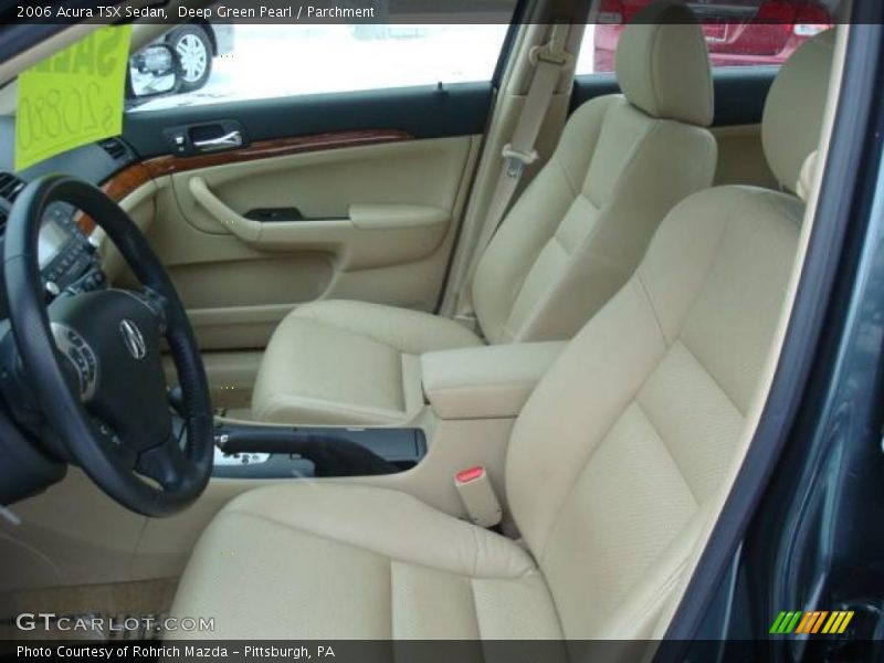 Deep Green Pearl / Parchment 2006 Acura TSX Sedan