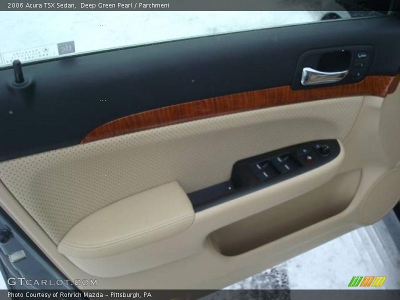 Deep Green Pearl / Parchment 2006 Acura TSX Sedan