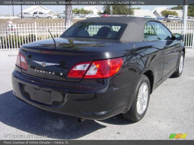 Brilliant Black Crystal Pearl / Dark Slate Gray/Light Slate Gray 2008 Chrysler Sebring LX Convertible