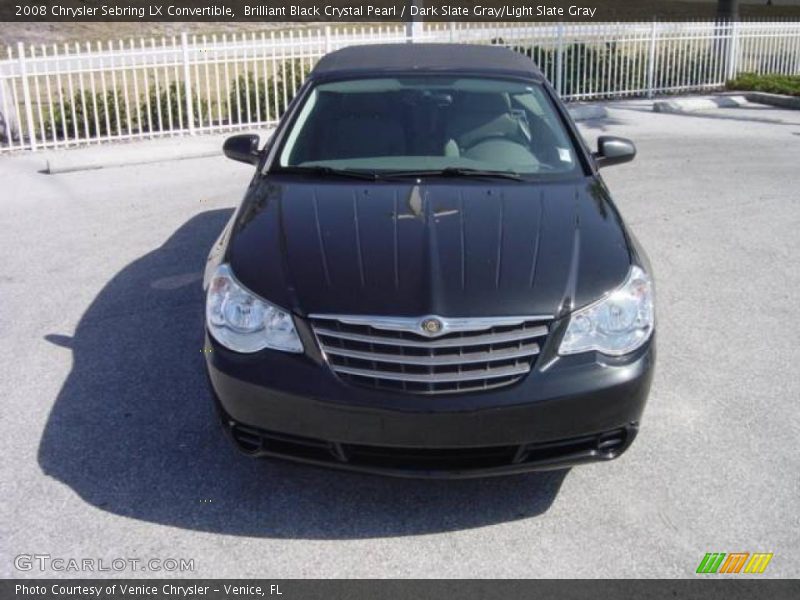 Brilliant Black Crystal Pearl / Dark Slate Gray/Light Slate Gray 2008 Chrysler Sebring LX Convertible