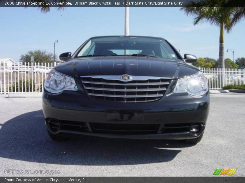 Brilliant Black Crystal Pearl / Dark Slate Gray/Light Slate Gray 2008 Chrysler Sebring LX Convertible