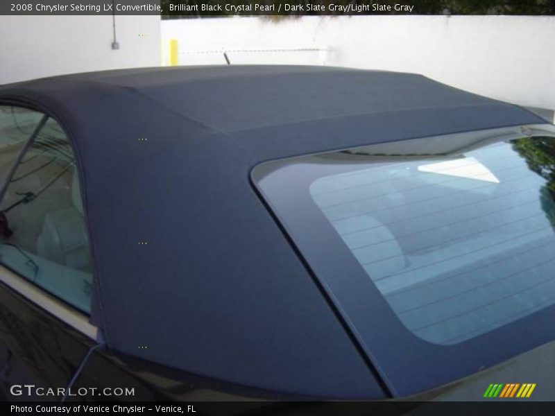 Brilliant Black Crystal Pearl / Dark Slate Gray/Light Slate Gray 2008 Chrysler Sebring LX Convertible