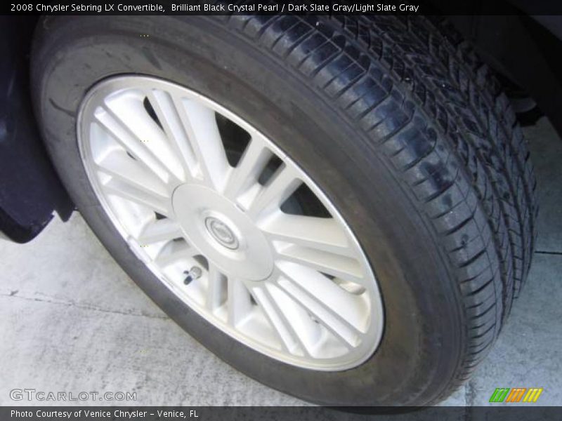 Brilliant Black Crystal Pearl / Dark Slate Gray/Light Slate Gray 2008 Chrysler Sebring LX Convertible