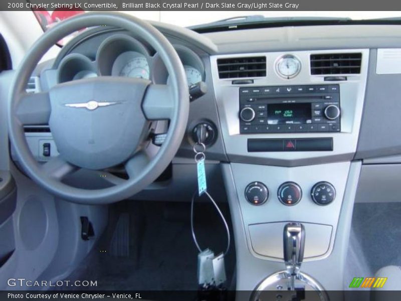 Brilliant Black Crystal Pearl / Dark Slate Gray/Light Slate Gray 2008 Chrysler Sebring LX Convertible