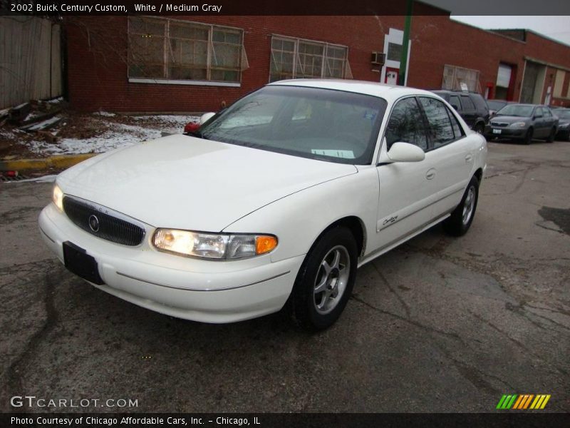 White / Medium Gray 2002 Buick Century Custom