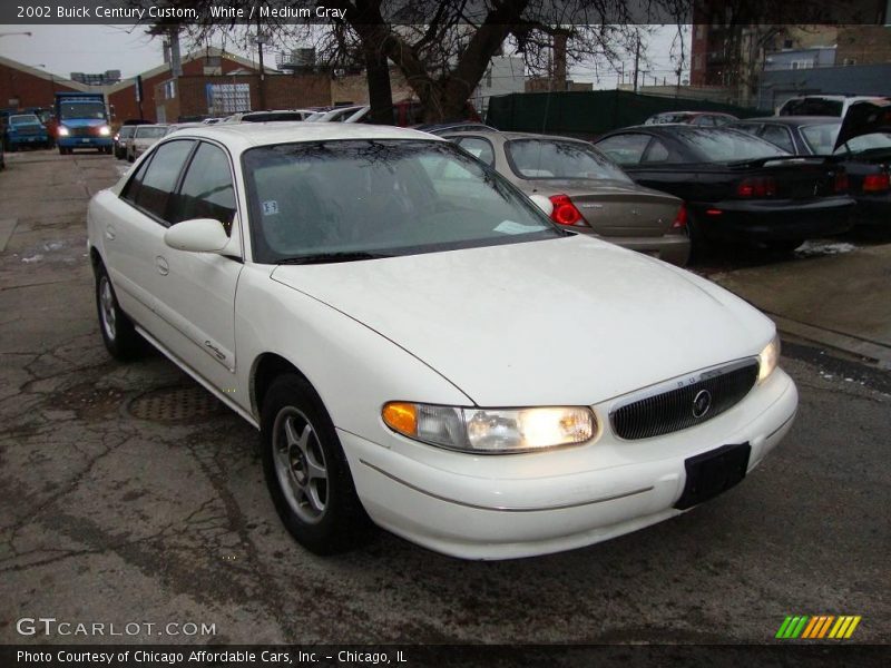 White / Medium Gray 2002 Buick Century Custom