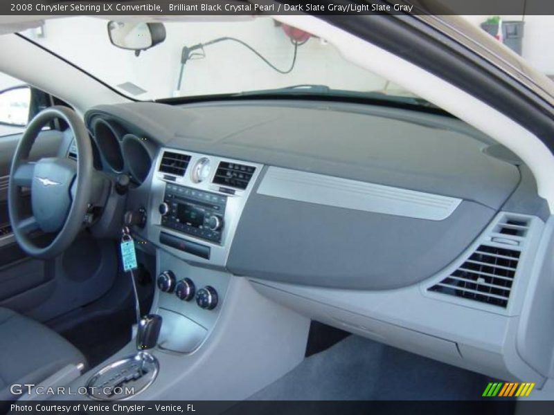 Brilliant Black Crystal Pearl / Dark Slate Gray/Light Slate Gray 2008 Chrysler Sebring LX Convertible