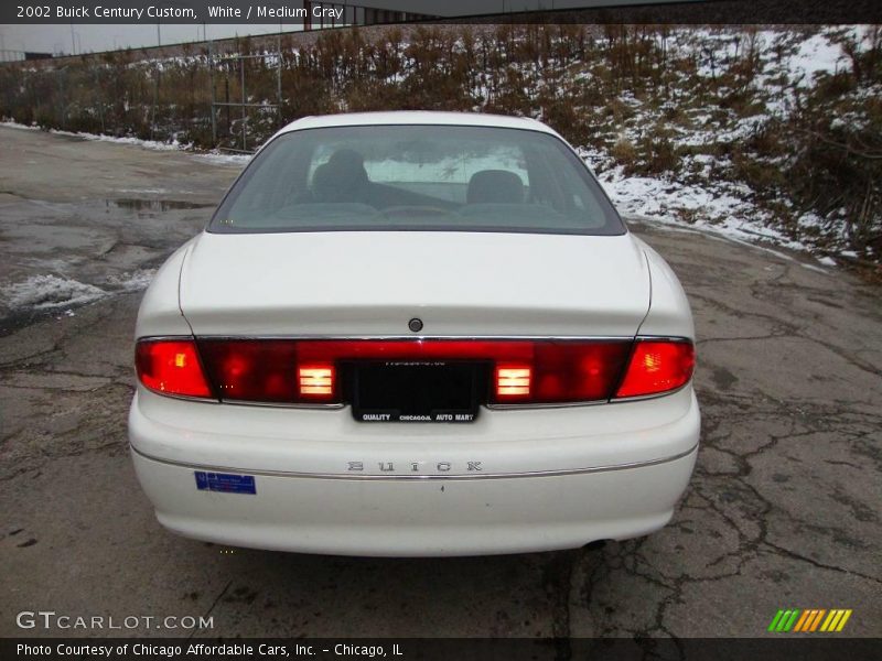 White / Medium Gray 2002 Buick Century Custom