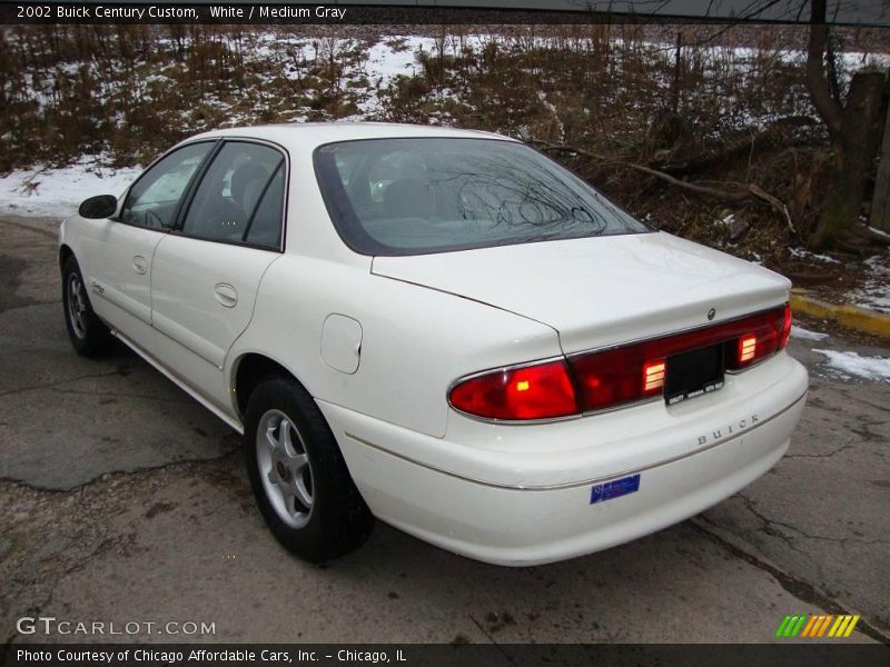 White / Medium Gray 2002 Buick Century Custom