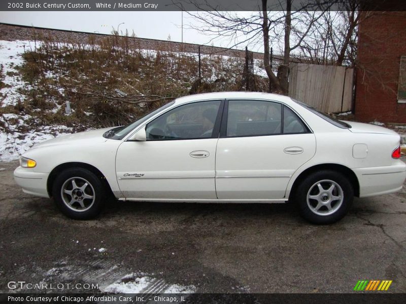 White / Medium Gray 2002 Buick Century Custom