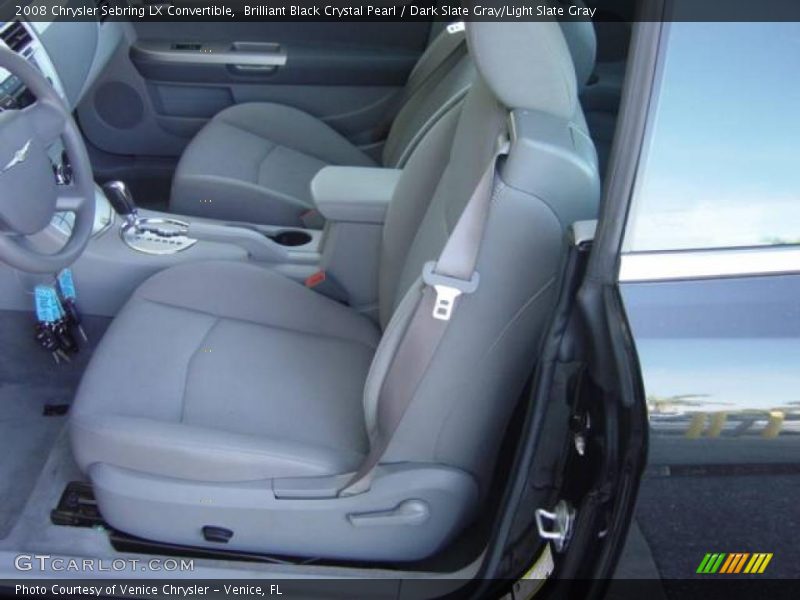 Brilliant Black Crystal Pearl / Dark Slate Gray/Light Slate Gray 2008 Chrysler Sebring LX Convertible