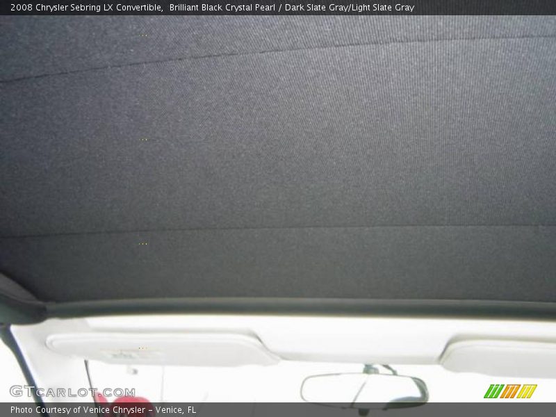 Brilliant Black Crystal Pearl / Dark Slate Gray/Light Slate Gray 2008 Chrysler Sebring LX Convertible