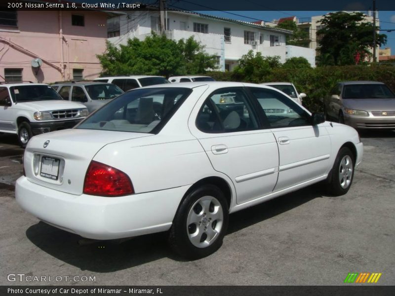 Cloud White / Taupe 2005 Nissan Sentra 1.8