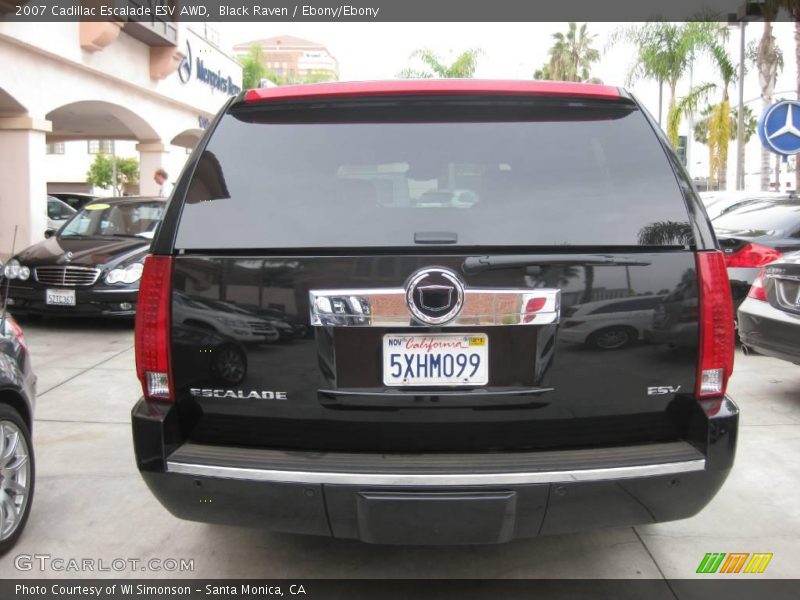 Black Raven / Ebony/Ebony 2007 Cadillac Escalade ESV AWD
