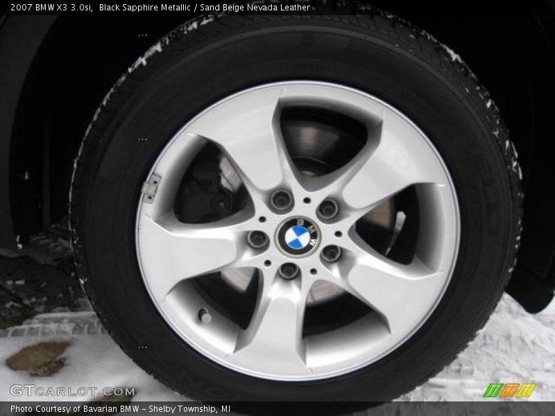 Black Sapphire Metallic / Sand Beige Nevada Leather 2007 BMW X3 3.0si