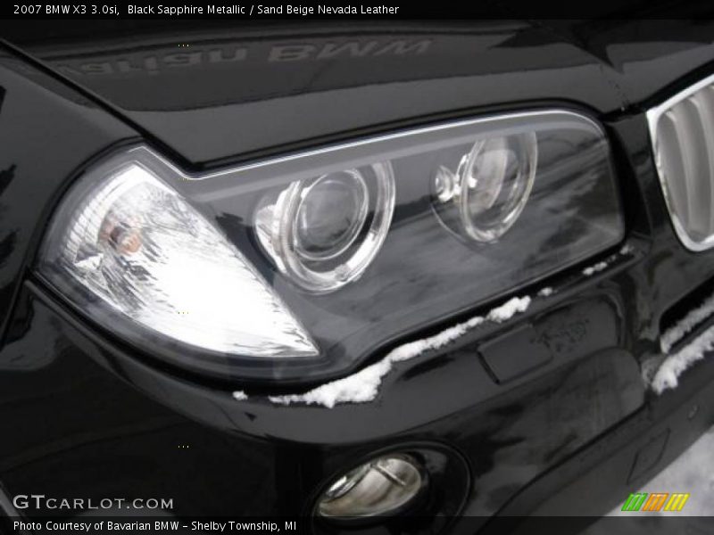 Black Sapphire Metallic / Sand Beige Nevada Leather 2007 BMW X3 3.0si