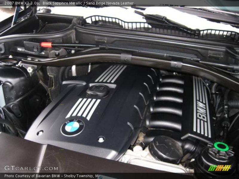 Black Sapphire Metallic / Sand Beige Nevada Leather 2007 BMW X3 3.0si