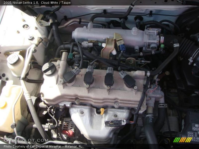 Cloud White / Taupe 2005 Nissan Sentra 1.8