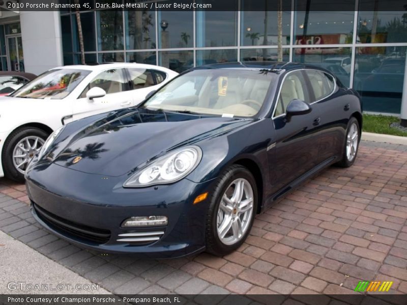 Dark Blue Metallic / Luxor Beige/Cream 2010 Porsche Panamera 4S