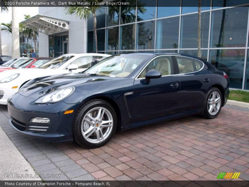 Dark Blue Metallic / Luxor Beige/Cream 2010 Porsche Panamera 4S