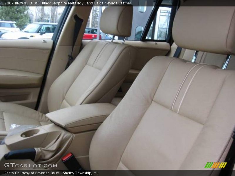 Black Sapphire Metallic / Sand Beige Nevada Leather 2007 BMW X3 3.0si