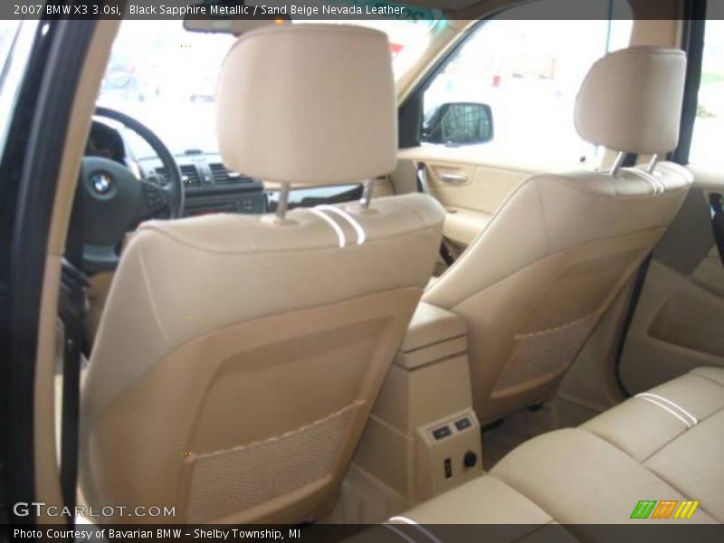 Black Sapphire Metallic / Sand Beige Nevada Leather 2007 BMW X3 3.0si