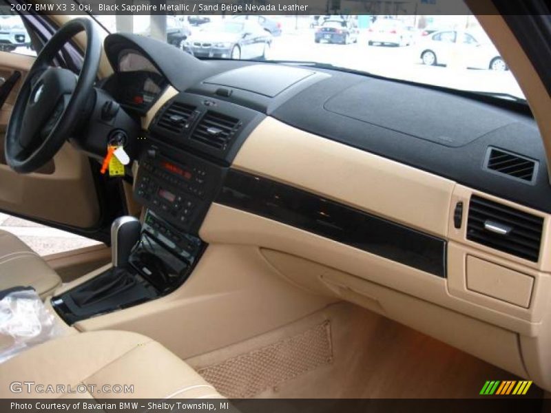 Black Sapphire Metallic / Sand Beige Nevada Leather 2007 BMW X3 3.0si