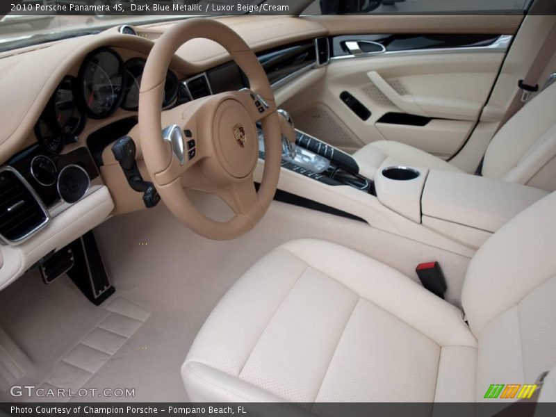 Dark Blue Metallic / Luxor Beige/Cream 2010 Porsche Panamera 4S