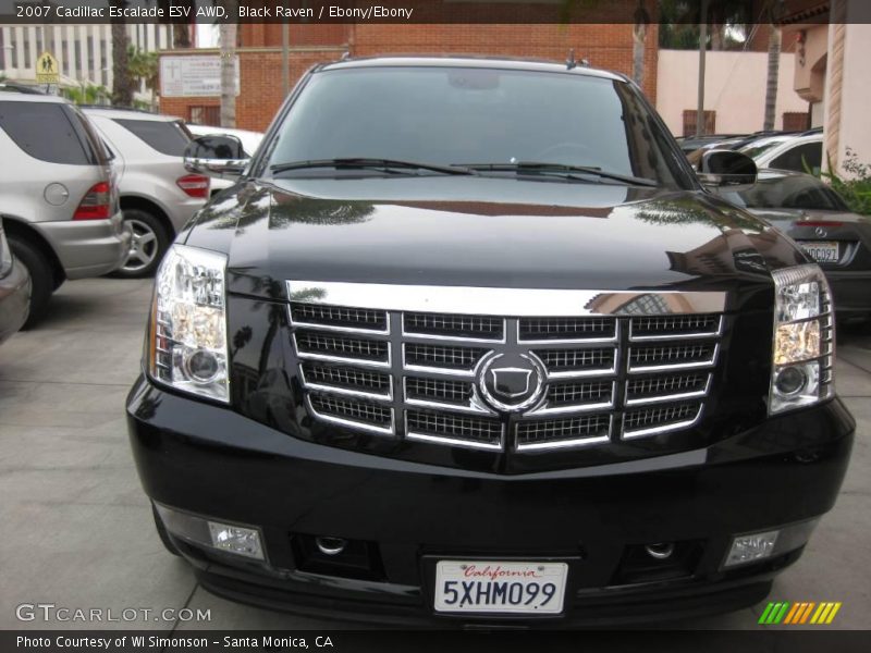 Black Raven / Ebony/Ebony 2007 Cadillac Escalade ESV AWD