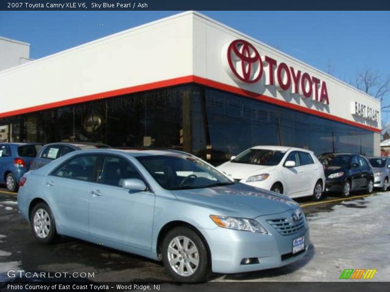 Sky Blue Pearl / Ash 2007 Toyota Camry XLE V6