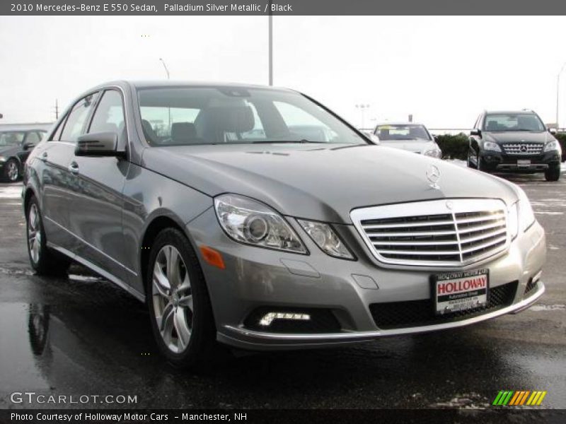 Palladium Silver Metallic / Black 2010 Mercedes-Benz E 550 Sedan