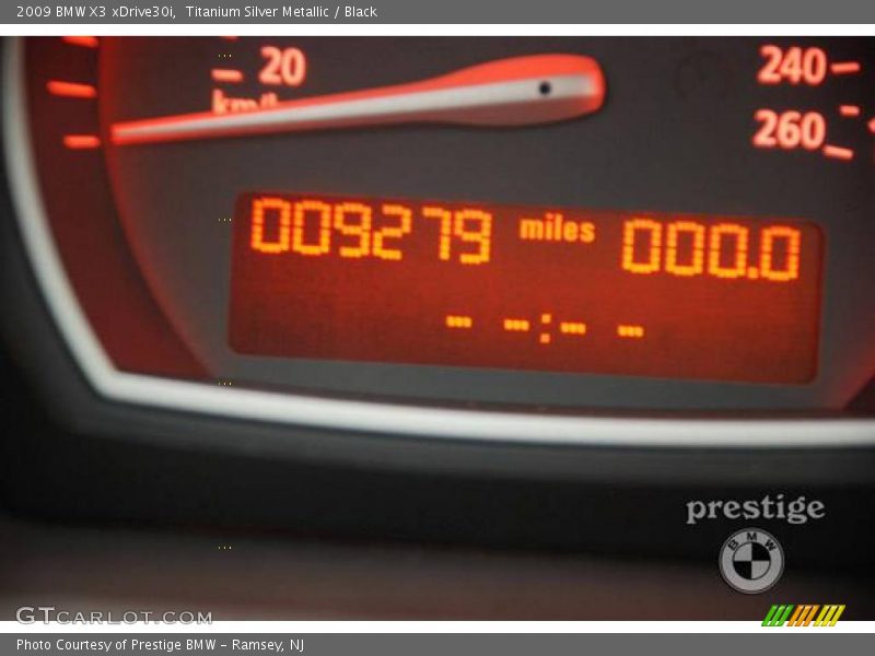 Titanium Silver Metallic / Black 2009 BMW X3 xDrive30i