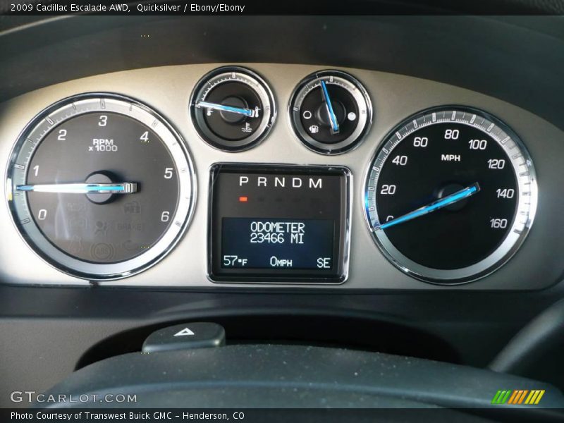 Quicksilver / Ebony/Ebony 2009 Cadillac Escalade AWD