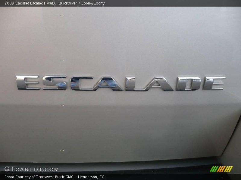 Quicksilver / Ebony/Ebony 2009 Cadillac Escalade AWD