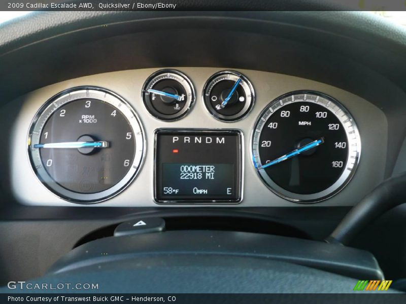 Quicksilver / Ebony/Ebony 2009 Cadillac Escalade AWD