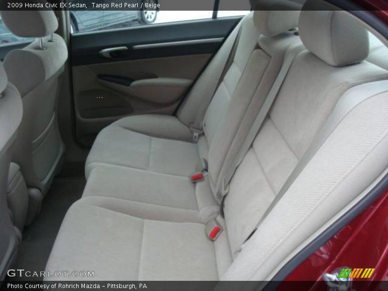 Tango Red Pearl / Beige 2009 Honda Civic EX Sedan