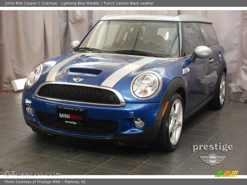 Lightning Blue Metallic / Punch Carbon Black Leather 2009 Mini Cooper S Clubman