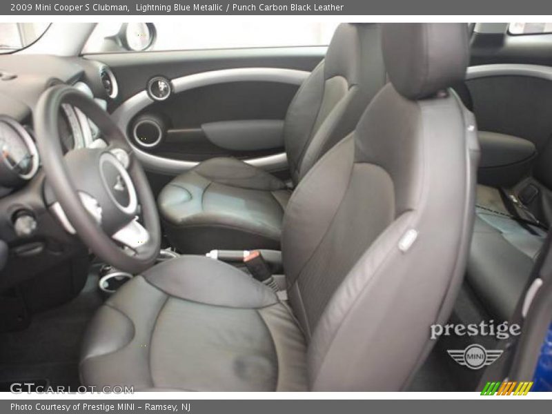 Lightning Blue Metallic / Punch Carbon Black Leather 2009 Mini Cooper S Clubman
