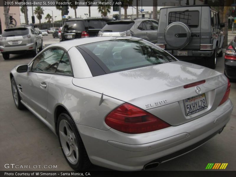 Brilliant Silver Metallic / Ash 2005 Mercedes-Benz SL 500 Roadster