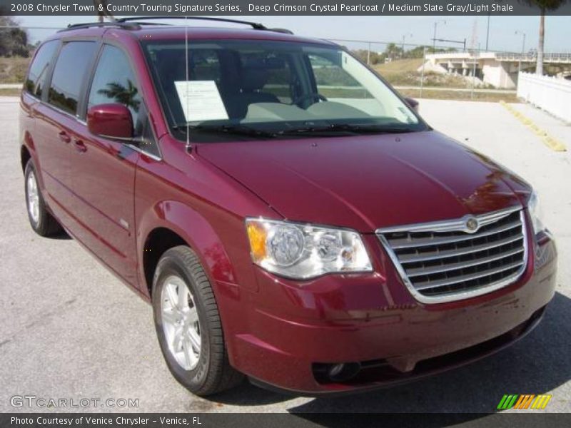 Deep Crimson Crystal Pearlcoat / Medium Slate Gray/Light Shale 2008 Chrysler Town & Country Touring Signature Series