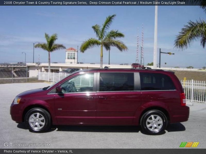 Deep Crimson Crystal Pearlcoat / Medium Slate Gray/Light Shale 2008 Chrysler Town & Country Touring Signature Series