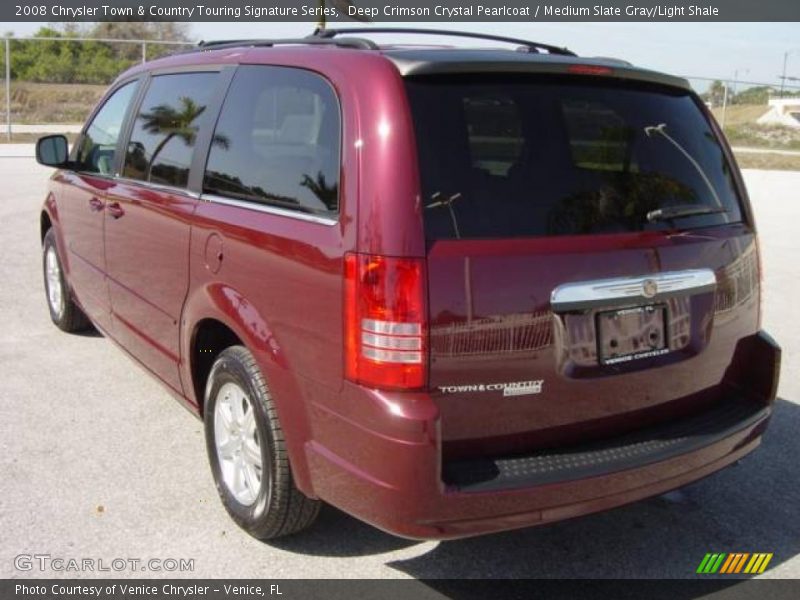 Deep Crimson Crystal Pearlcoat / Medium Slate Gray/Light Shale 2008 Chrysler Town & Country Touring Signature Series