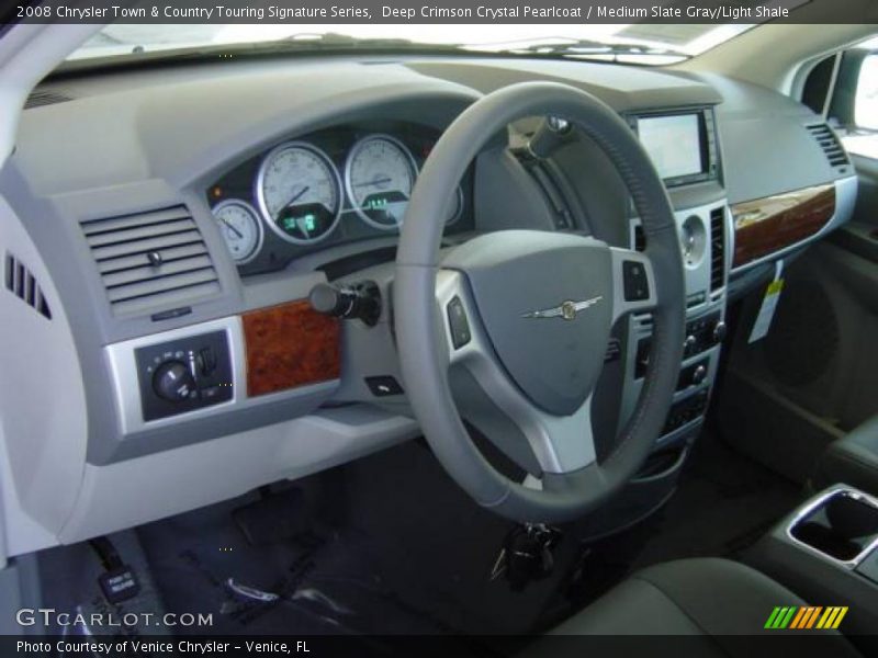 Deep Crimson Crystal Pearlcoat / Medium Slate Gray/Light Shale 2008 Chrysler Town & Country Touring Signature Series