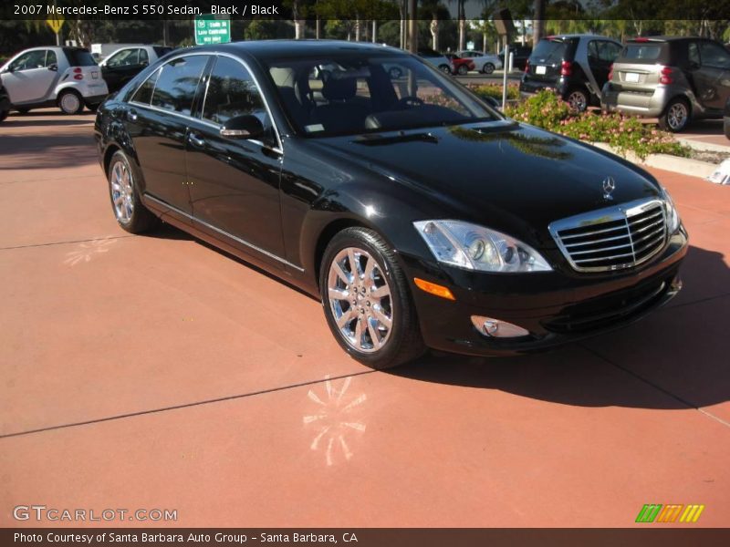 Black / Black 2007 Mercedes-Benz S 550 Sedan